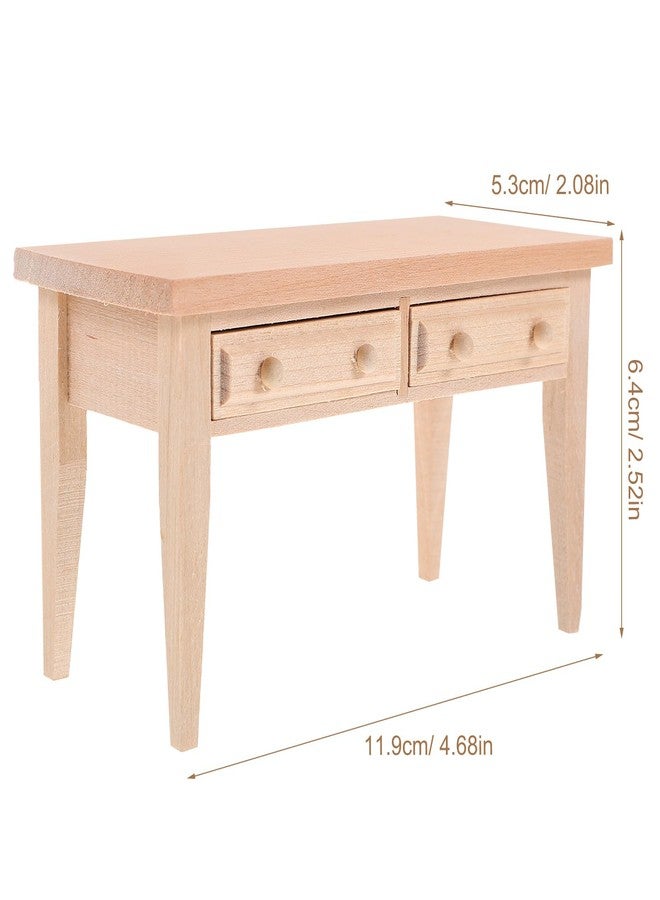 JOINPAYA Wooden Dollhouse Furniture: Dolls Table & Chair Furniture Set Living Room Miniature Desk Chair for Mini House Accessories - Image 5